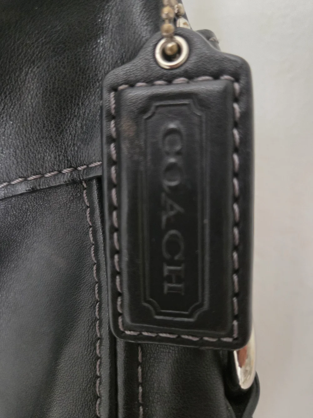 Coach Zoe Black Leather Hobo Shoulder Bag